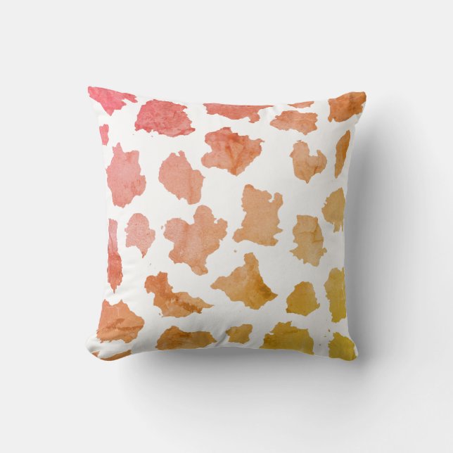 Vattenfärg Cow Skin Mönster Kudde (Framsida)