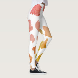 Vattenfärg Cow Skin Mönster Leggings