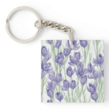 Vattenfärg Crocus Flowers