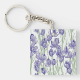 Vattenfärg Crocus Flowers