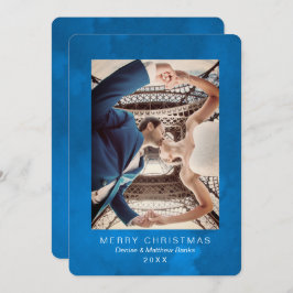 Vattenfärg Crocus Nebulos Blå Julkort Inbjudningar