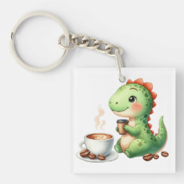 vattenfärg Cute Dinosaur T Rex drickande Akryl