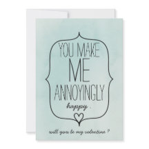 Vattenfärg Cute Heart Funny Valentines day