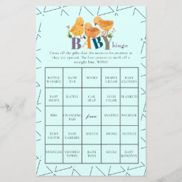 Vattenfärg Cute Little Chicken Baby Shower Bingo