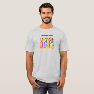 Vattenfärg, Cute Lycklig Dance T Shirt