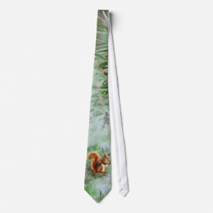 Vattenfärg Cute Red Squirrel Animal Natature Art Slips