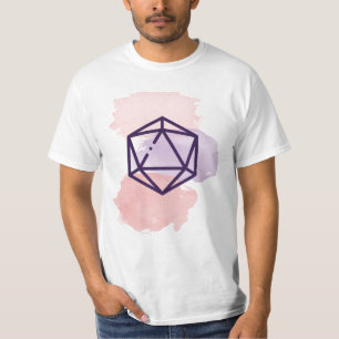 Vattenfärg d20 T-shirt