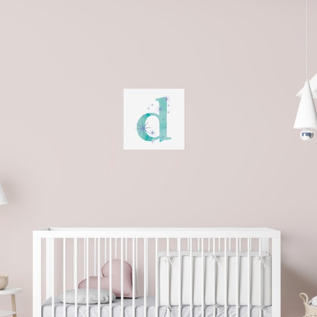 Vattenfärg D Poster (Barnkammare 2)