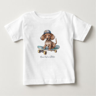 Vattenfärg Dachshund T-Shirt