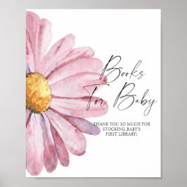 Vattenfärg Daisy - bok för babyaffisch Poster