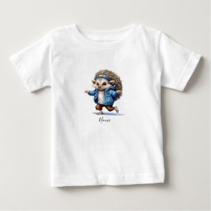 Vattenfärg Dansande Igelkott T Shirt