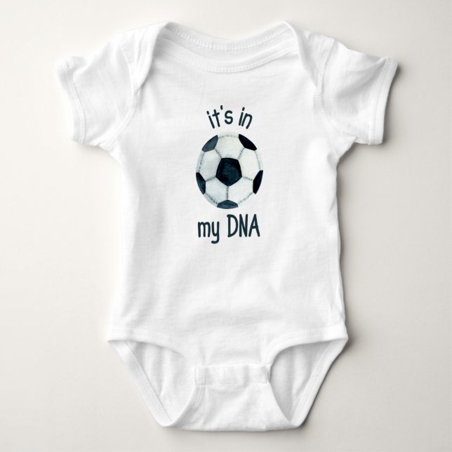 Vattenfärg Det är i min DNA-fotboll Boll T Shirt (Framsida)