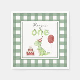 Vattenfärg Dinosaurie 1-årsdag Pappersservett