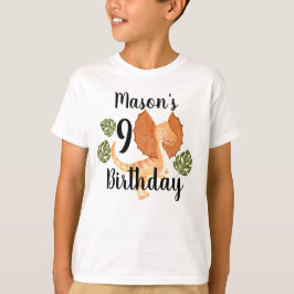 Vattenfärg Dinosaurie Grönska Födelsedagsfest T-Sh T Shirt