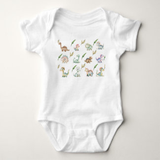 Vattenfärg dinosaurie t-shirt