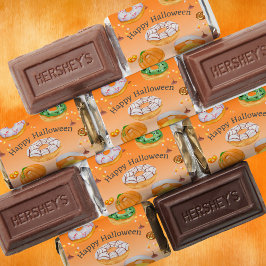 Vattenfärg Donut-skadlig Happy halloween Candy