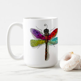 Vattenfärg Dragonfly Coffee Mugg