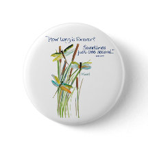 Vattenfärg Dragonfly med Lewis Carroll-citat