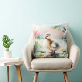 Vattenfärg Duckling Nursery Decor Kudde
