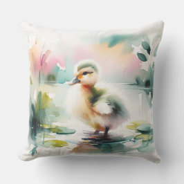 Vattenfärg Duckling Nursery Decor Kudde
