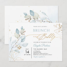 Vattenfärg Dusty Blue Gum Eucalyptus Brunch BubLY