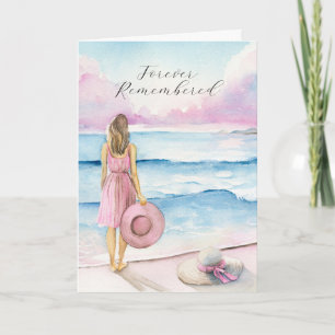Vattenfärg efter Shoreline Sympathy Card Meddelande