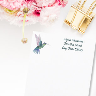 Vattenfärg Elegant Kolibri Monogram Personlig 