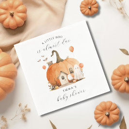 Vattenfärg en liten boo Kön Neutral babystötare Pappersservett