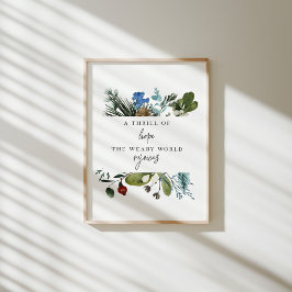 Vattenfärg en trill av Hope-julen poster