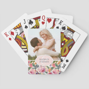 Vattenfärg   Engelska Ro - Bröllop Photo Casinokort