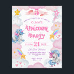 Vattenfärg Enhörning Barn Födelsedagsinbjudan<br><div class="desc">En vattenfärg enhörning för barn och barns födelsedagsfest inbjudan. På en rosa och vit moln bakgrund, ballonger, stjärnor och hjärtan omger två enhörningar och regnbågsstjärnor. Typografitexten lyder en magisk dag är på väg på Ditt Barns Namn Enhörning Party. Barnets ålder visas på en rosa banderoll. Anpassa genom att lägga till...</div>