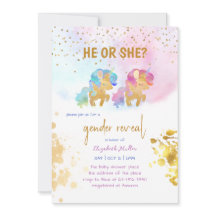 Vattenfärg Enhörning Regnbågsfärger Köns Avslöjand