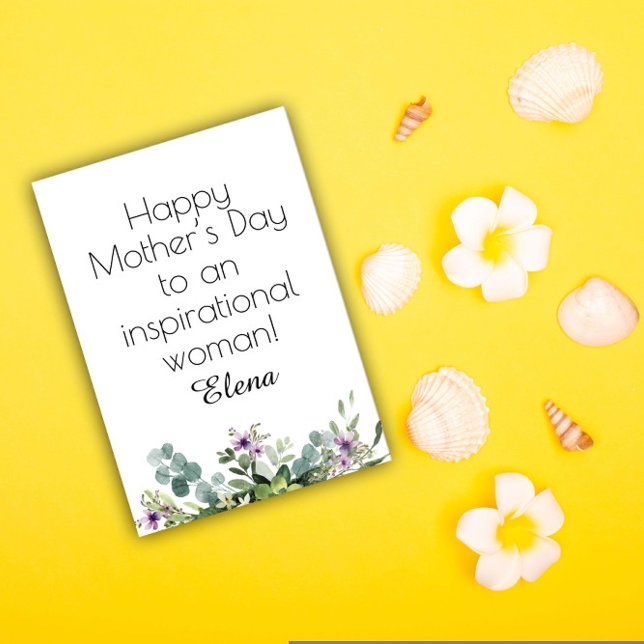 Vattenfärg enkla blommor morsdagskort julkort (Skapare uppladdad)