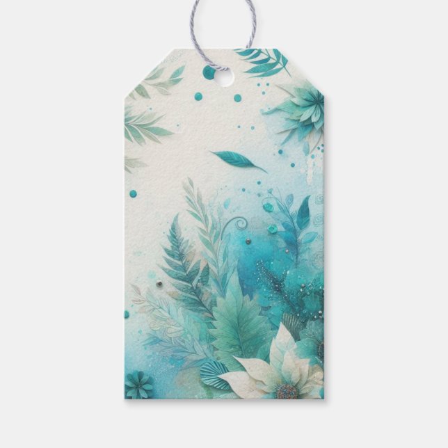 Vattenfärg Ephemera presentetikett (Framsidan)