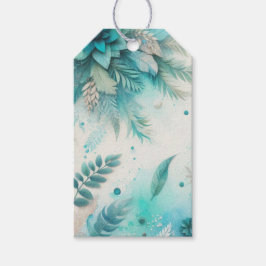 Vattenfärg Ephemera presentkort etikett