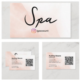 Vattenfärg Estetiker Spa Visitkort