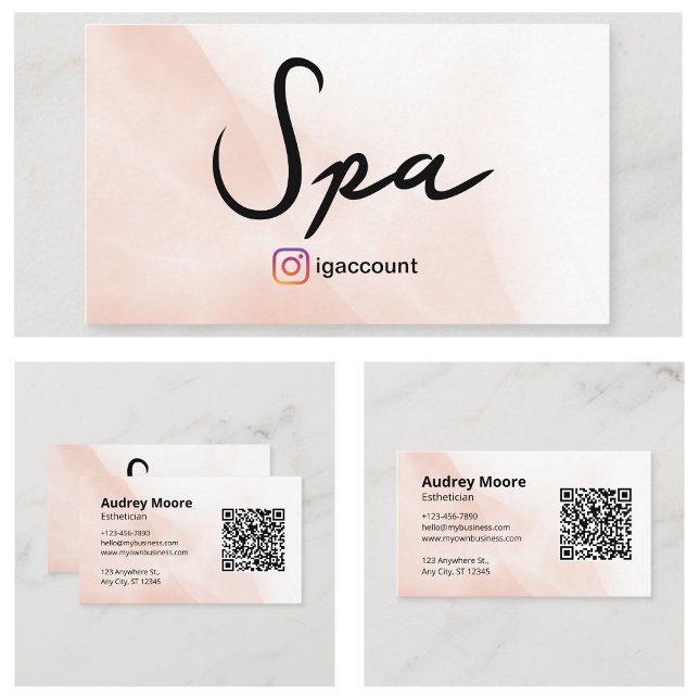 Vattenfärg Estetiker Spa Visitkort (Watercolor Esthetician Spa Business Card
)