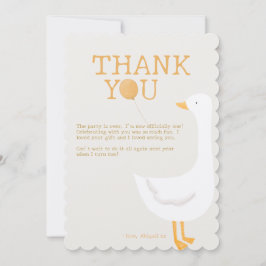 Vattenfärg Ett Fånig Goose Wildblomma 1:a födelsed Tack Kort