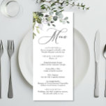Vattenfärg Eucalyptus Greenery Bröllop Middag Meny<br><div class="desc">Om du vill göra ytterligare anpassningar klickar du på länken "anpassa ytterligare" och användor verktyg som är utformat för att ändra mallen.</div>