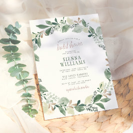 Vattenfärg Eucalyptus Löv Utandning Möhippa Inbjudningar