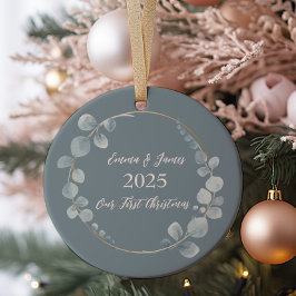 Vattenfärg Eucalyptus Personlig Ornament