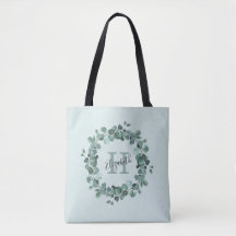 Vattenfärg Eucalyptus Utandning Monogram Toktabas