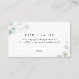 Vattenfärg Eukalyptus Blöja Lotteri Enclosure Kort