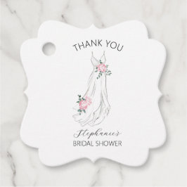 Vattenfärg Eukalyptus Blommig Klänning Bröllopsfes Gåvor Etiketter