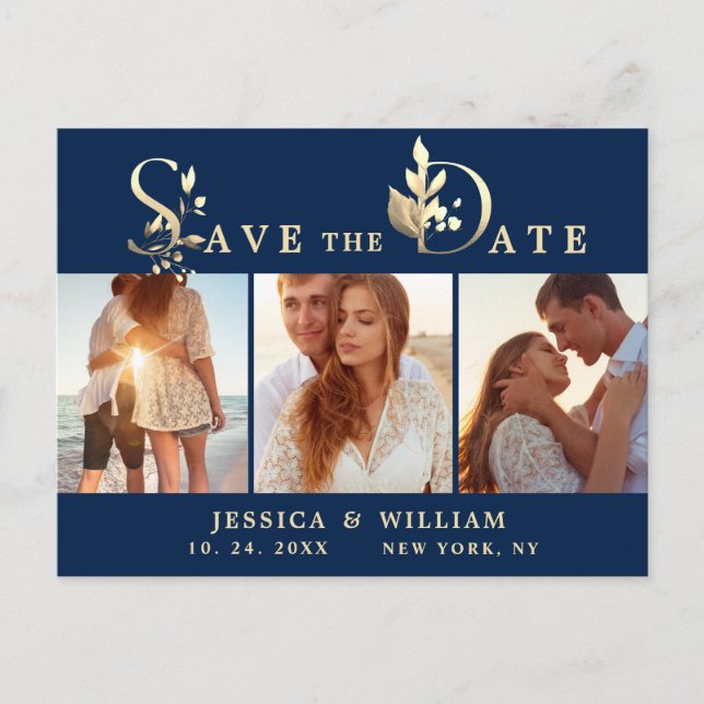 Vattenfärg Eukalyptus FOTO Bröllop Spara datum Meddelande Vykort (Framsida)