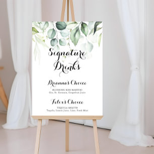 Vattenfärg Eukalyptus Grönska Signaturdrycker  Poster