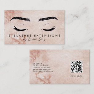 Vattenfärg Eyelash Extensions Salon Beauty Visitkort