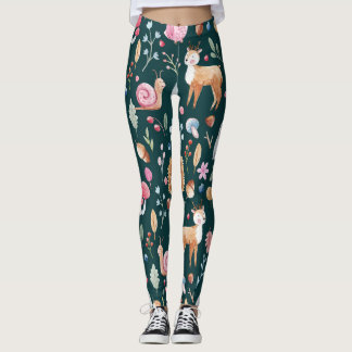 Vattenfärg Fairy Forest Children's Mönster Leggings