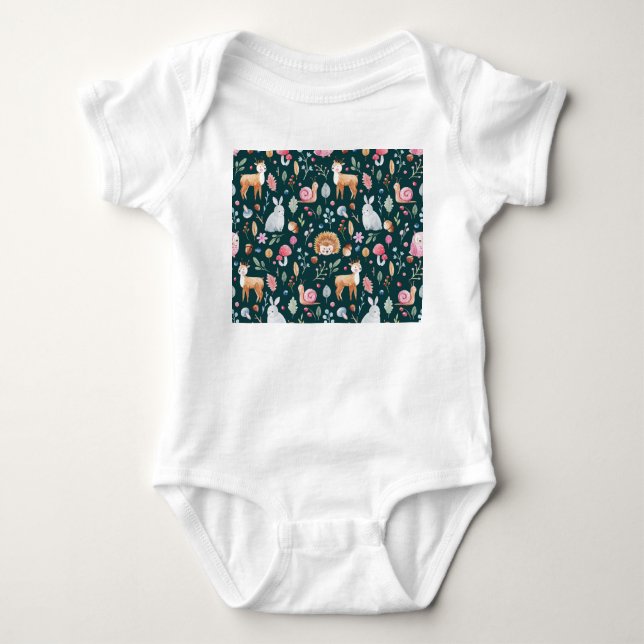 Vattenfärg Fairy Forest Children's Mönster T Shirt (Framsida)