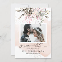 Vattenfärg Fall Foliage  Rosa Dusty Ro